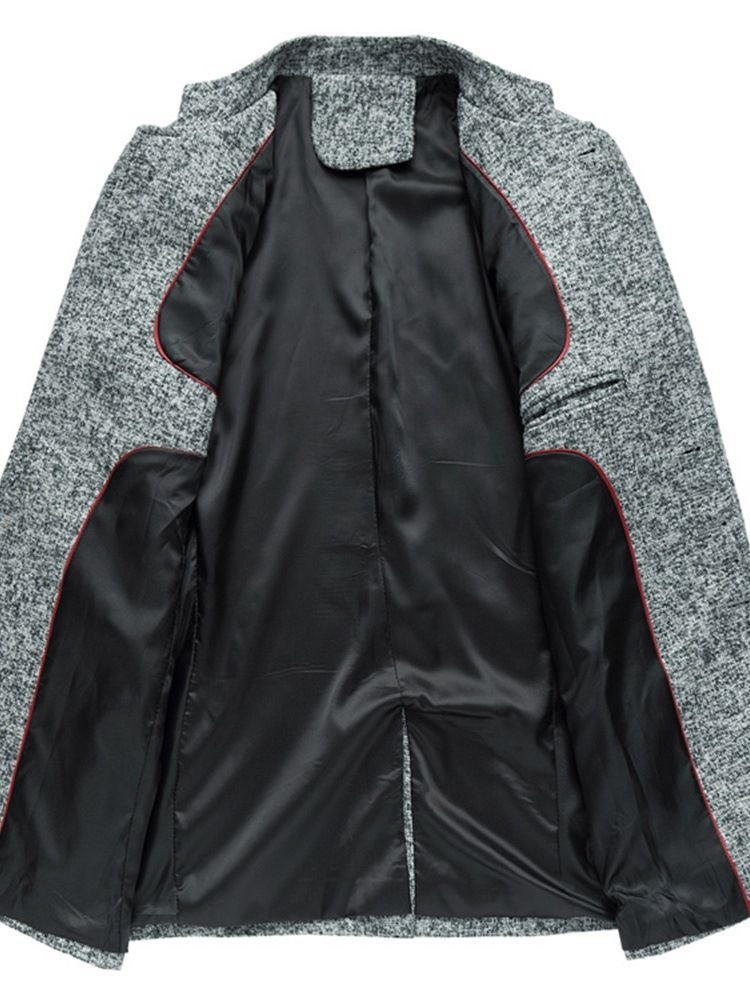 Enkelknäppt Fritidsblazer Med Mandarinkrage