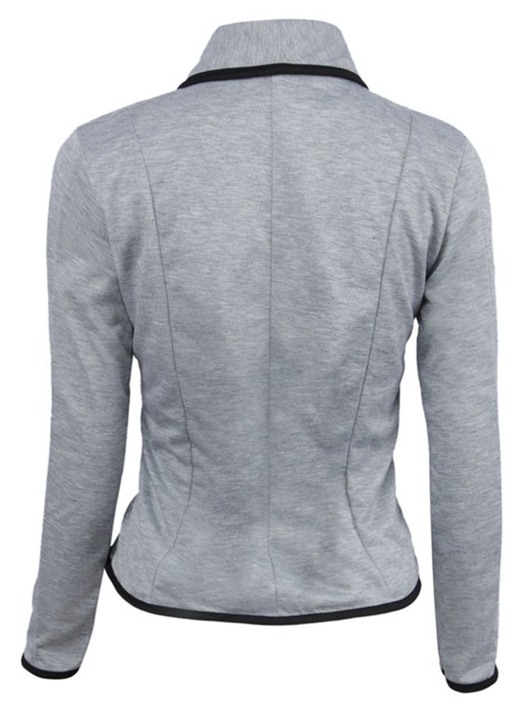 Enkelknäppt Långärmad Standard Fall Casual Damblazer