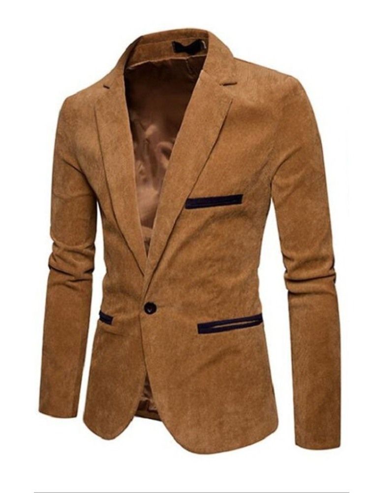 Enknapps Casual Slim Leisure Blazer För Män