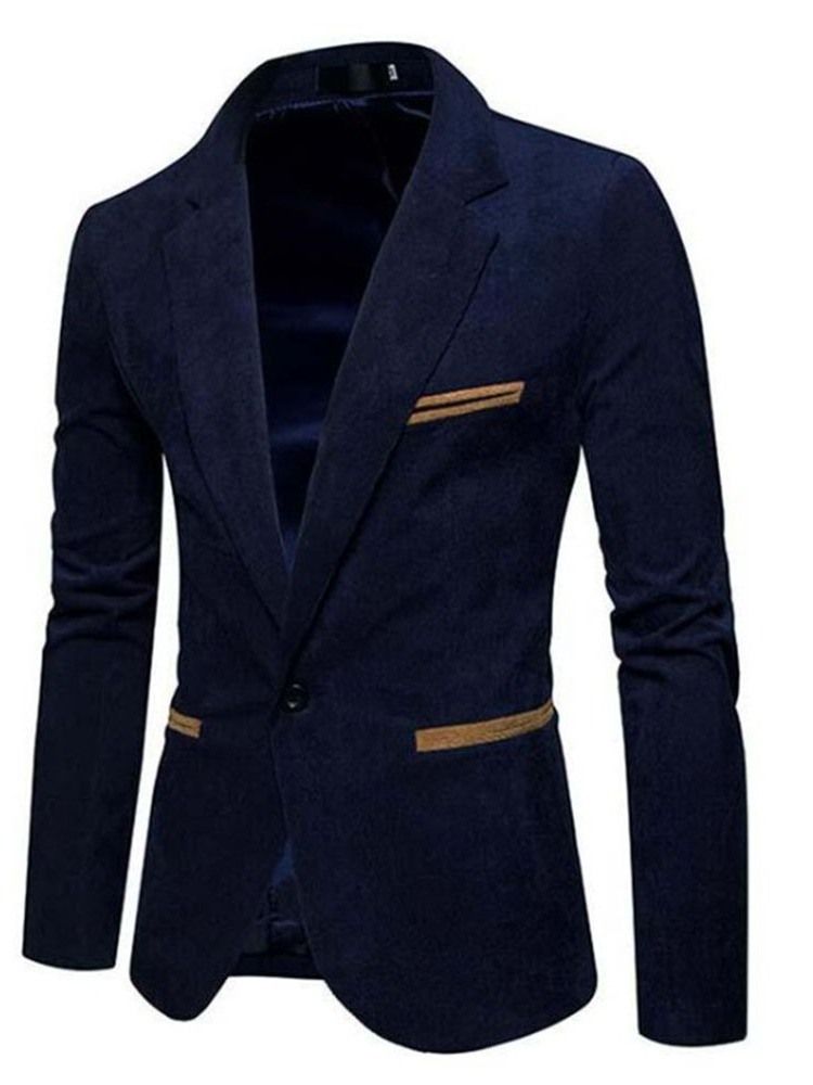 Enknapps Casual Slim Leisure Blazer För Män