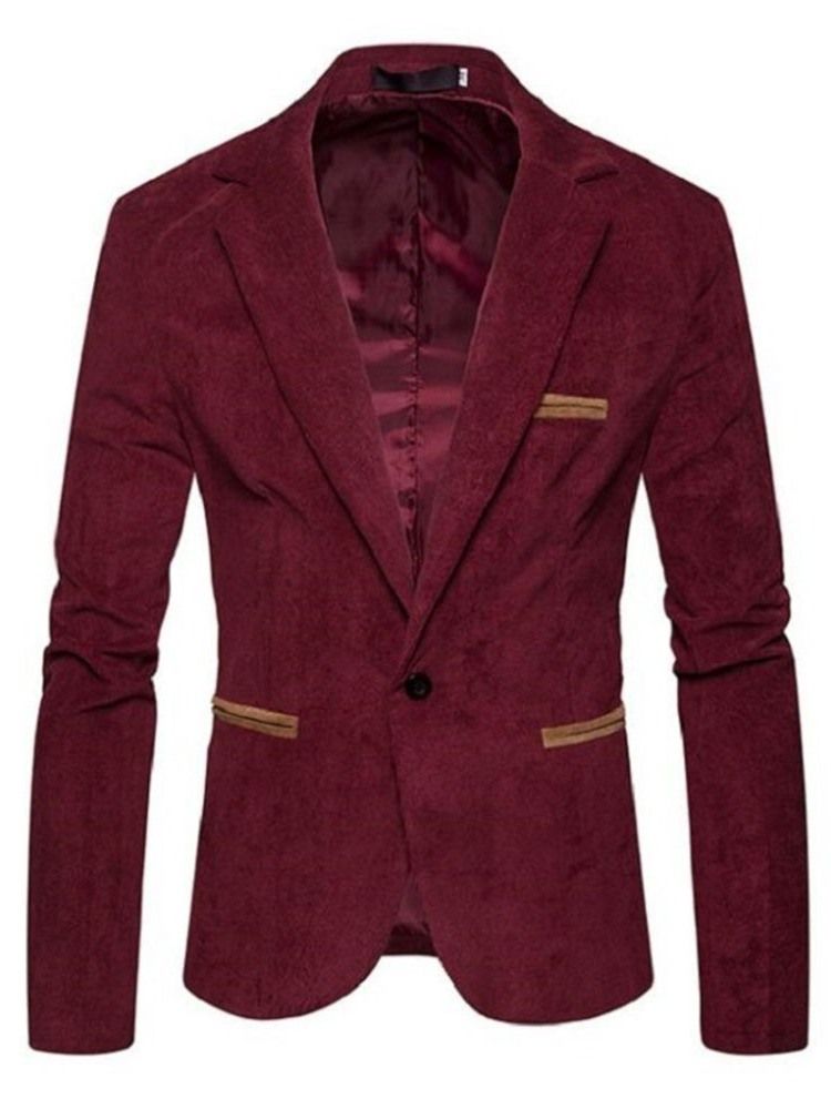 Enknapps Casual Slim Leisure Blazer För Män