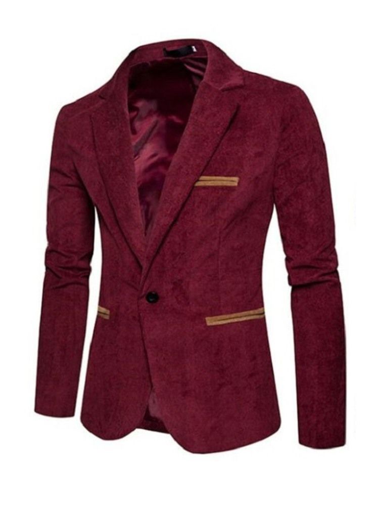 Enknapps Casual Slim Leisure Blazer För Män
