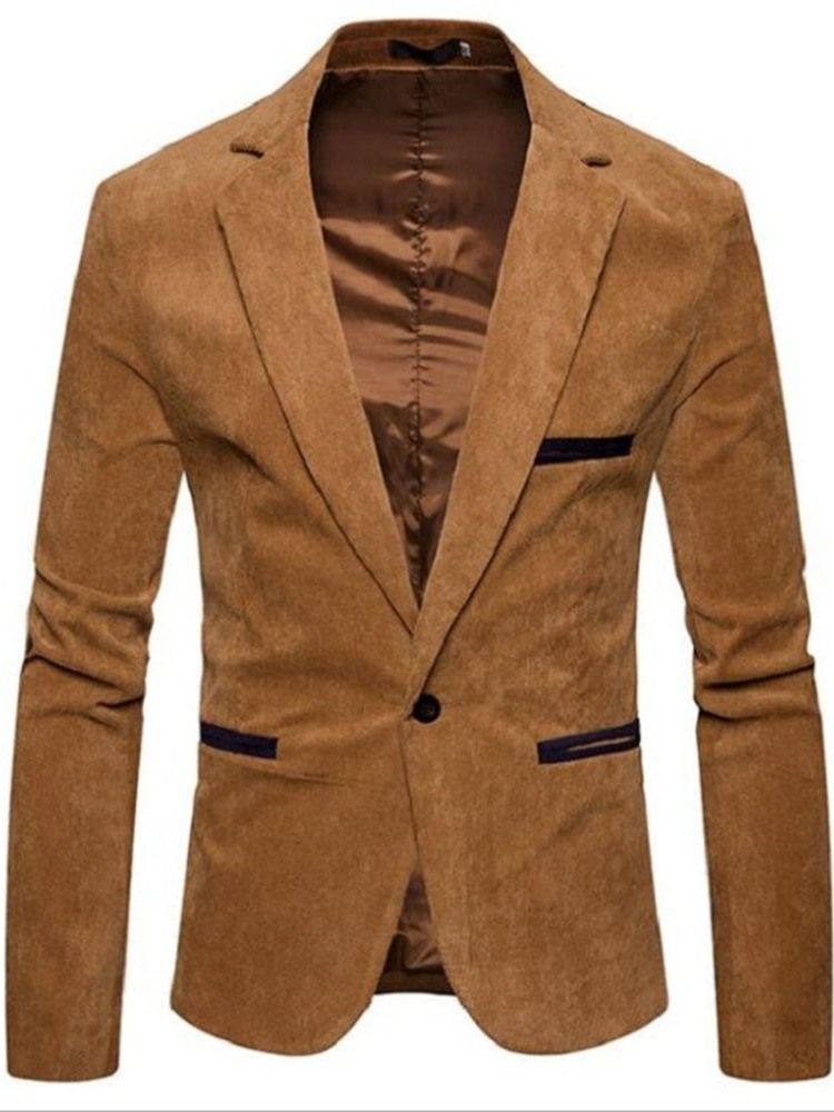 Enknapps Casual Slim Leisure Blazer För Män