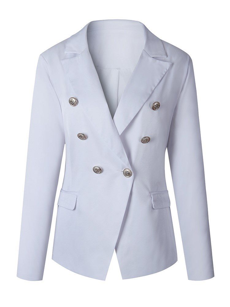 Knapp Dubbelknäppt Vanlig Blazer