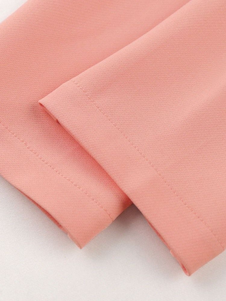 Långärmad Dubbelknäppt Vanlig Spring Standard Casual Blazer