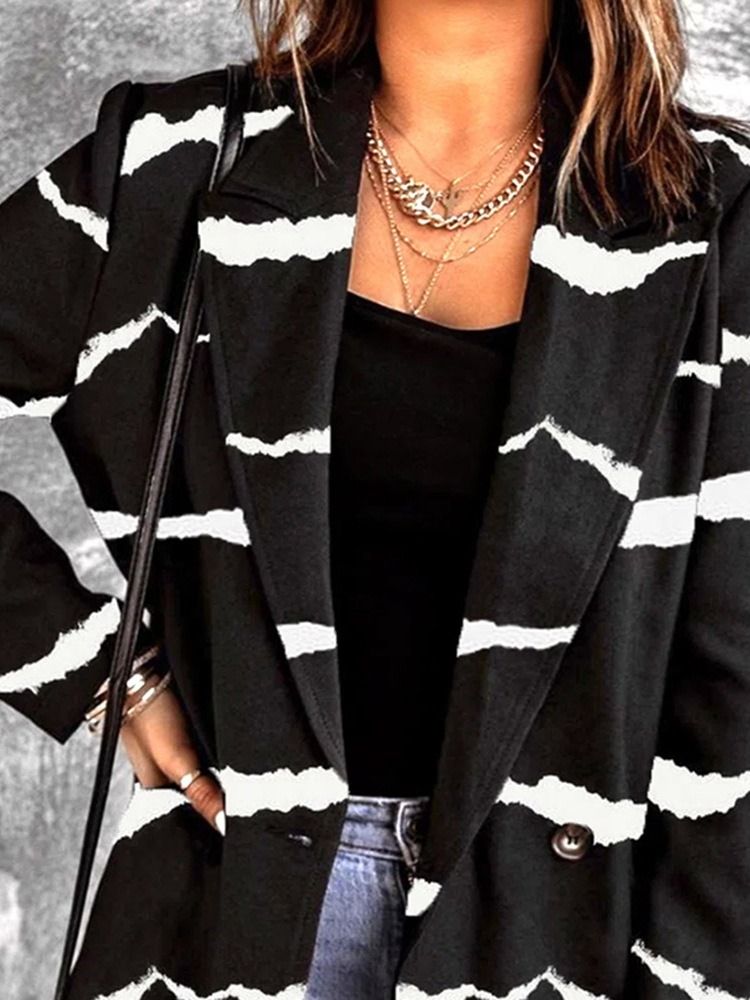 Långärmad Fall Standard Casual Blazer