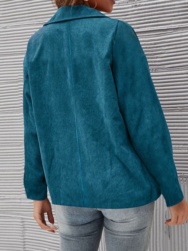 Lapel Långärmad Vanlig Höst Vanlig Casual Blazer