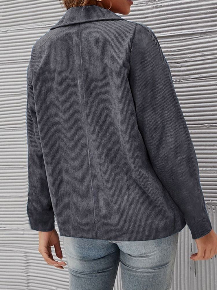 Lapel Långärmad Vanlig Höst Vanlig Casual Blazer