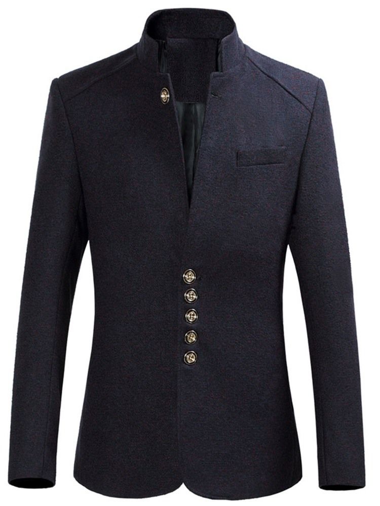Mandarinkrage Slim Button Leisure Blazer