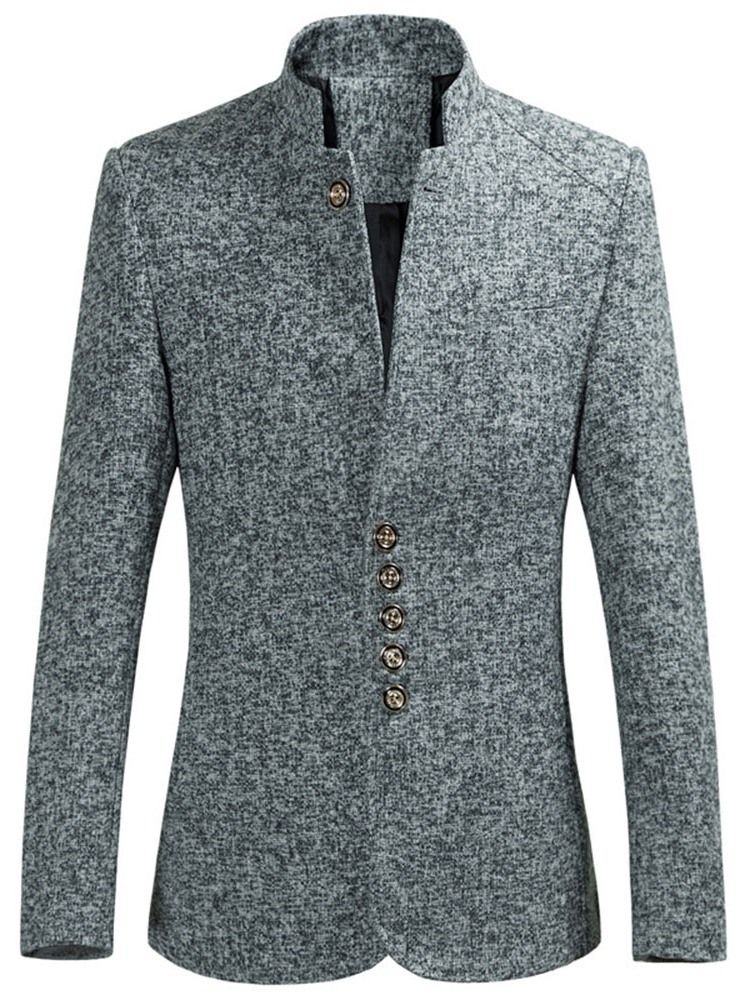 Mandarinkrage Slim Button Leisure Blazer
