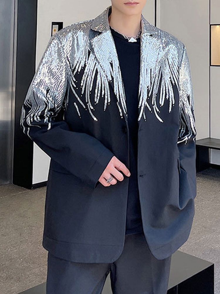 Mode Enkelknäppt Fritidsblazer Med Knapp