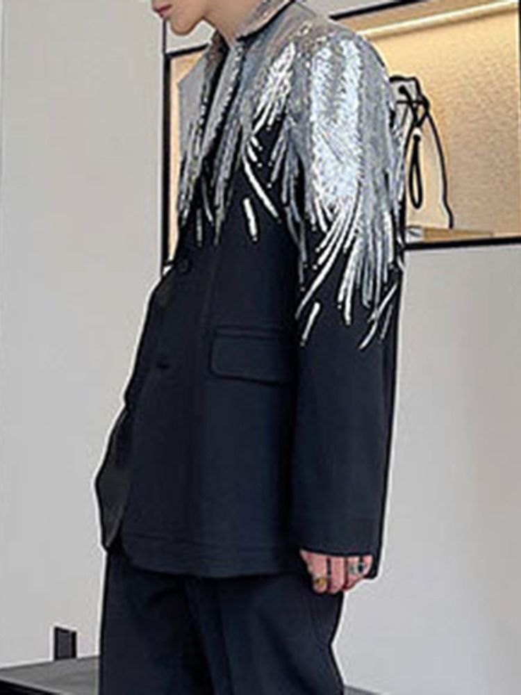 Mode Enkelknäppt Fritidsblazer Med Knapp