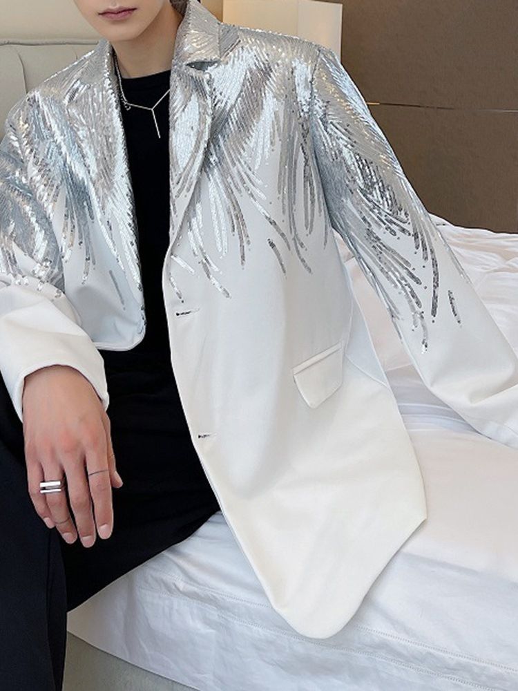 Mode Enkelknäppt Fritidsblazer Med Knapp