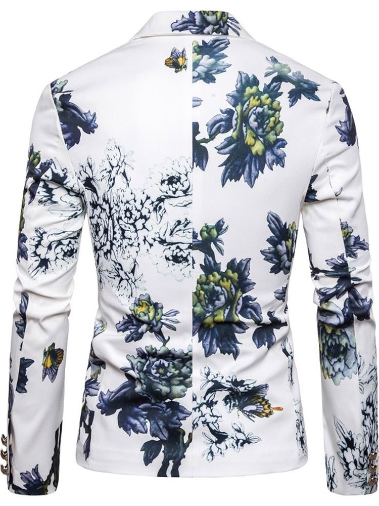 Naggad Kavaj Med Blommigt Tryck Leisure Blazer