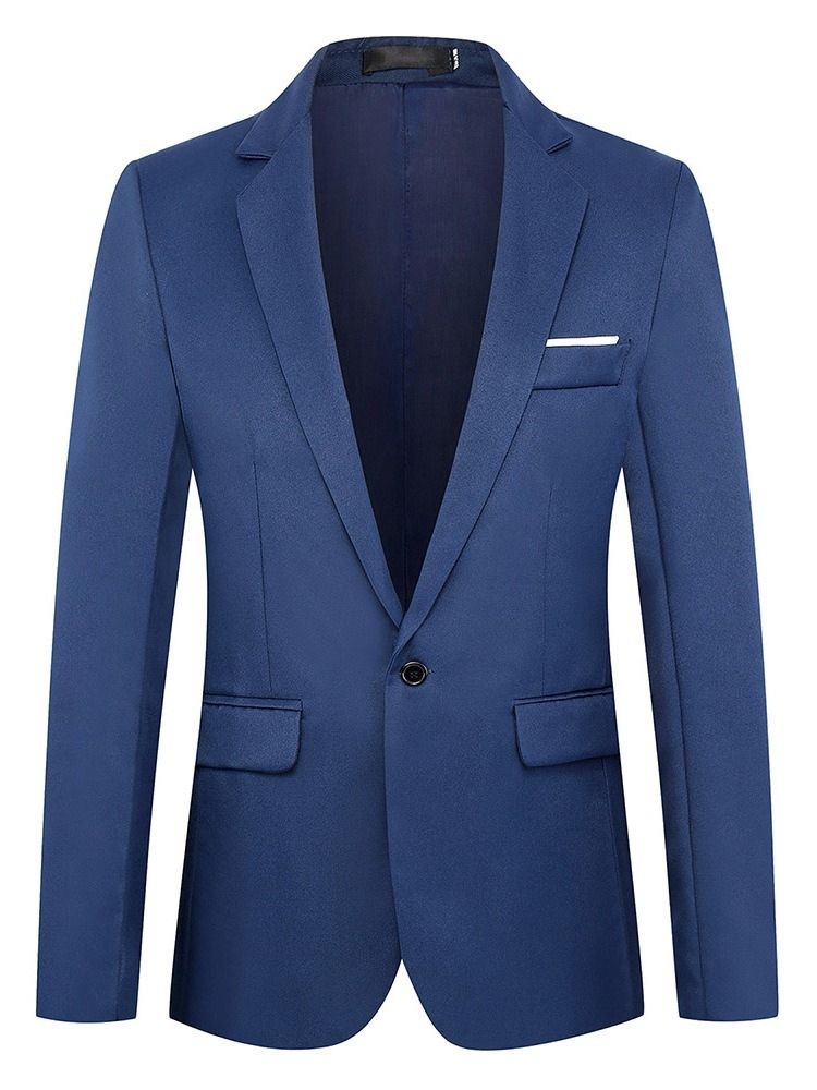 Naggad Kavaj Ol-Knapp För Herr Fritidsblazer