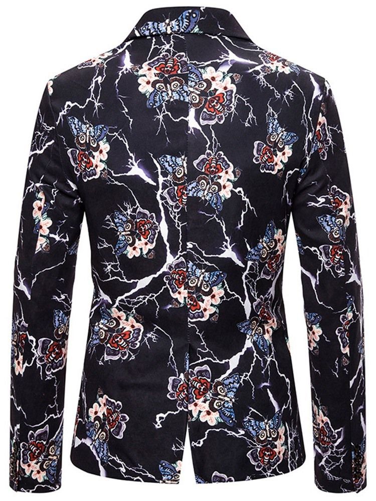 Naggad Kavajtryck För Män Slim Leisure Blazer