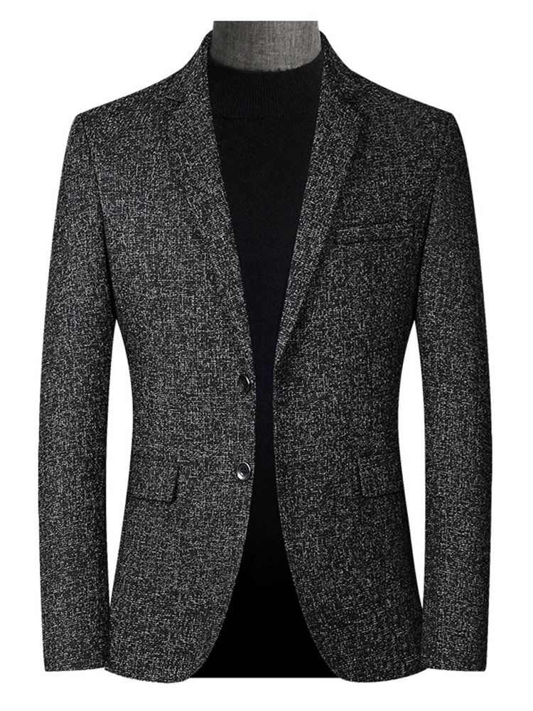 Ol Enkelknäppt Naggad Lapel Blazer