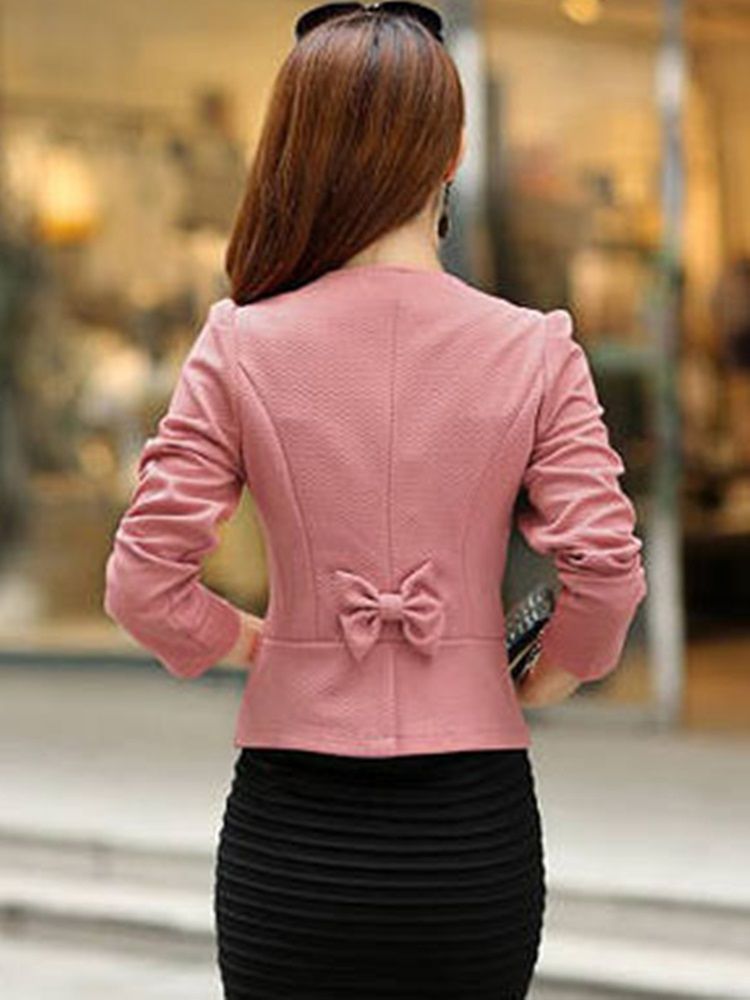Retro Slim Dubbelknäppt Cardigan Fancy Blazer