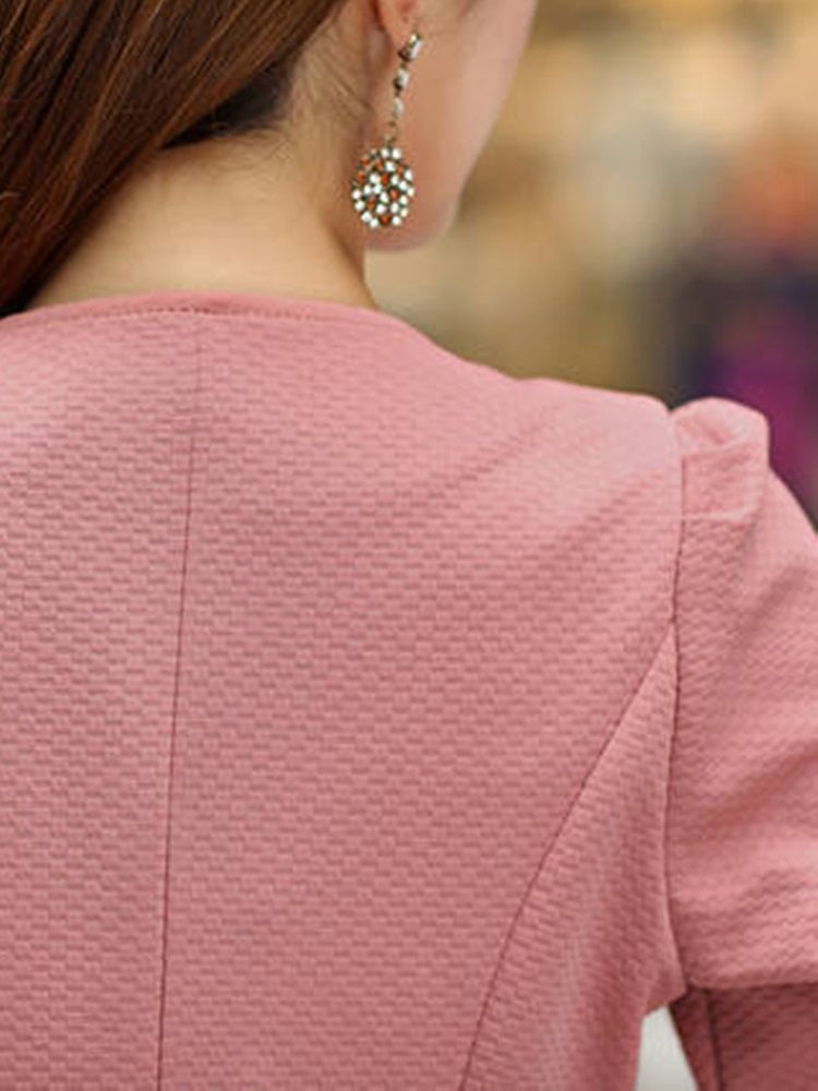 Retro Slim Dubbelknäppt Cardigan Fancy Blazer