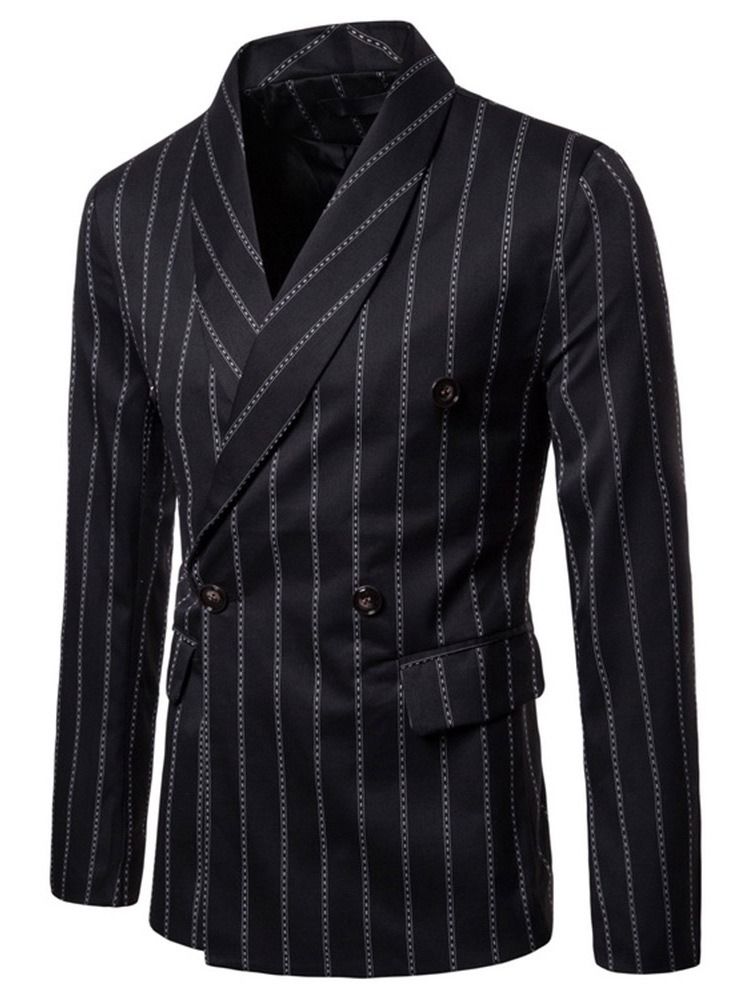 Skriv Ut Casual Stripe Leisure Blazer