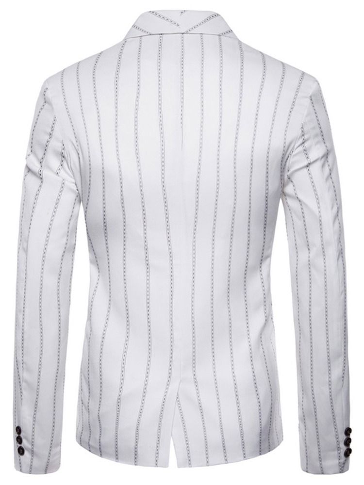 Skriv Ut Casual Stripe Leisure Blazer