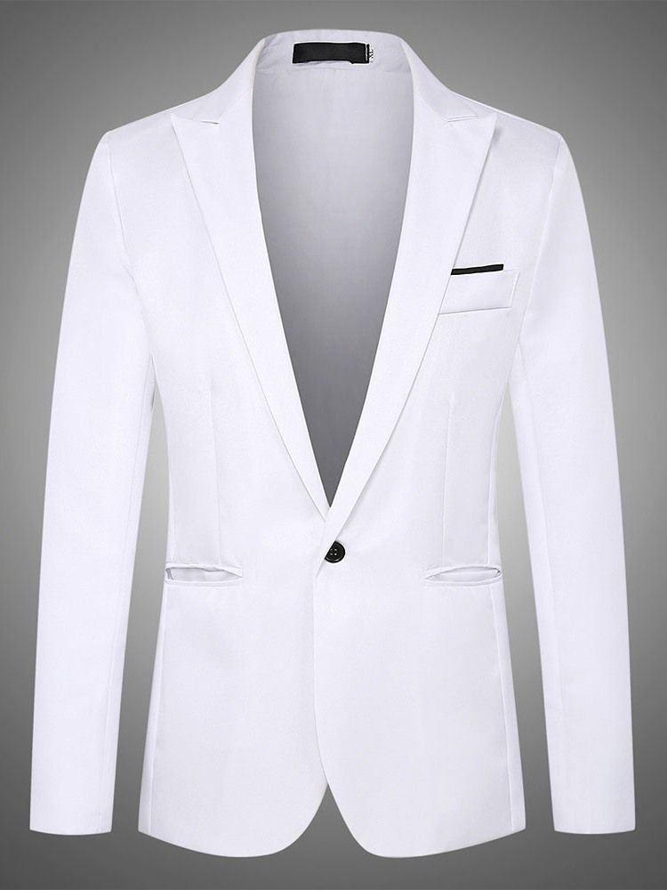 Smal Casual Plain Blazer För Män