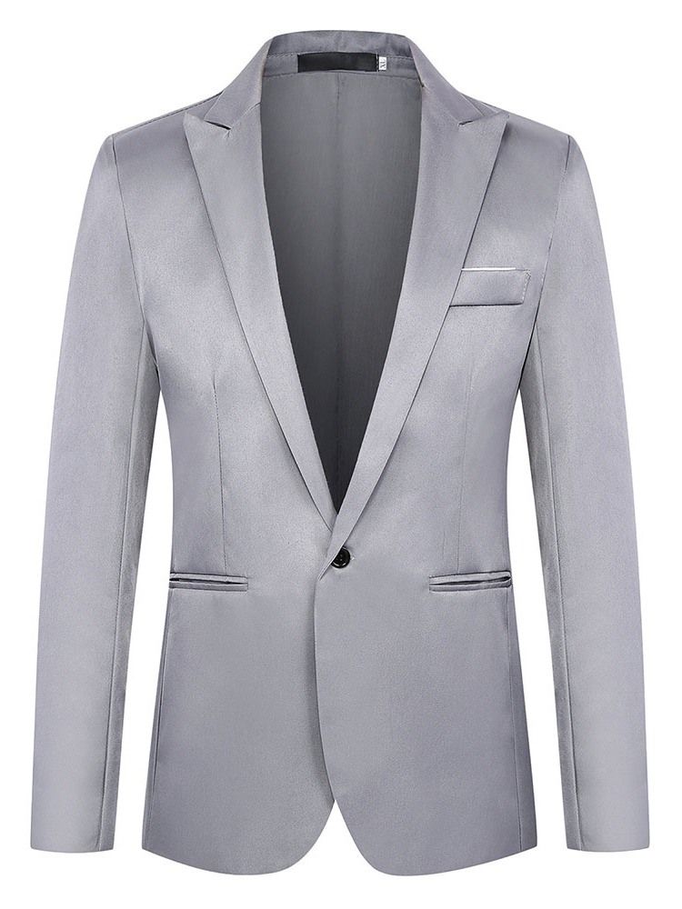 Smal Casual Plain Blazer För Män