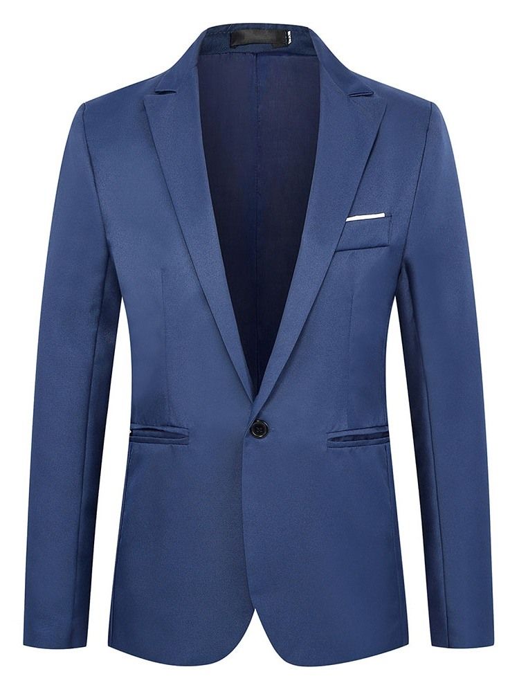 Smal Casual Plain Blazer För Män