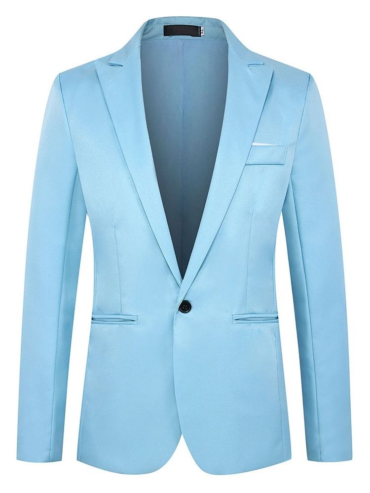 Smal Casual Plain Blazer För Män