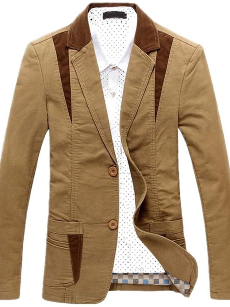 Smal Enkelknäppt Casual Lesure Blazer För Män