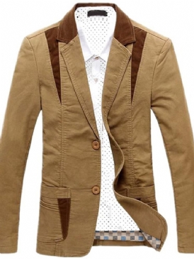 Smal Enkelknäppt Casual Lesure Blazer För Män