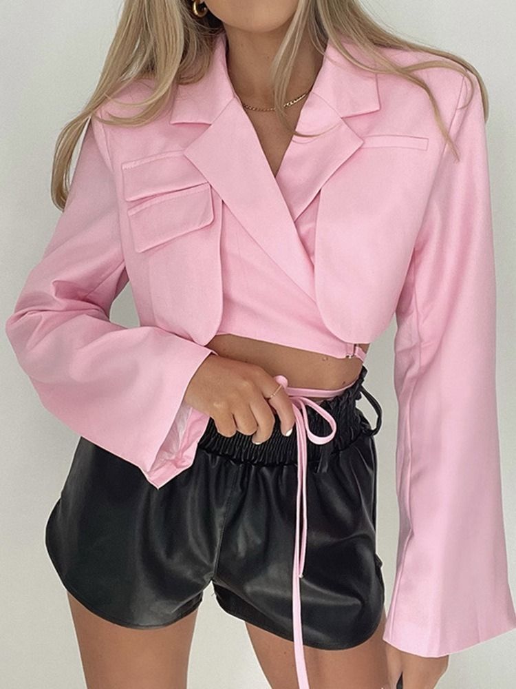 Vanlig Casual Blazer För Höst Med Vanligt Spår