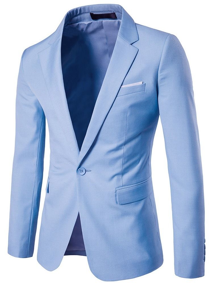Vanlig Slim Notched Lapel Blazer