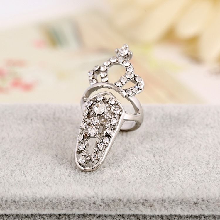 Crown Hollow Out Crown Nagelring För Kvinnor