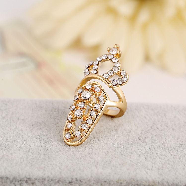 Crown Hollow Out Crown Nagelring För Kvinnor