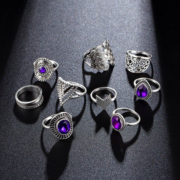 Gemmed Alloy Prom Ringar