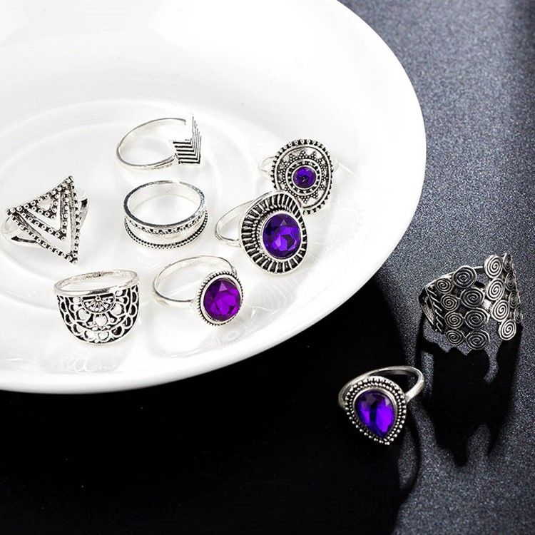 Gemmed Alloy Prom Ringar
