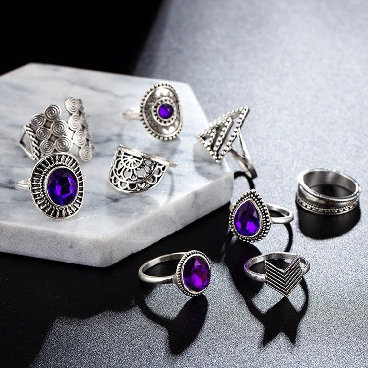 Gemmed Alloy Prom Ringar
