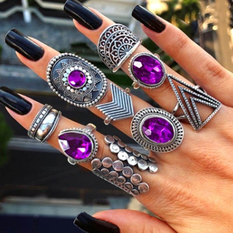 Gemmed Alloy Prom Ringar