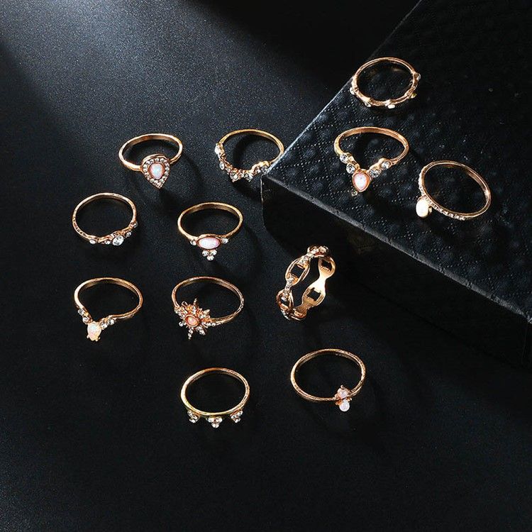 Legering Vintage Diamante Ringar