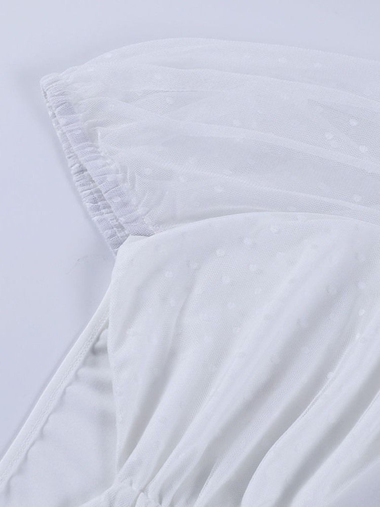 Enkel Kortärmad Kort Smal Västerländsk T-Shirt För Kvinnor