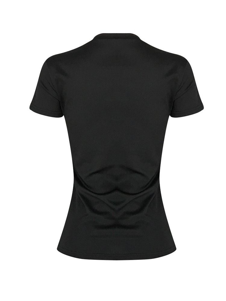 Enkel Kortärmad Pärla Casual T-Shirt
