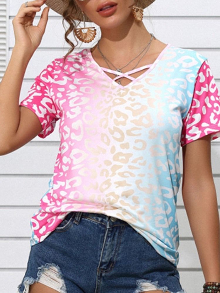 Medellånga Kortärmad Sweet T-Shirt För Kvinnor Plus Size