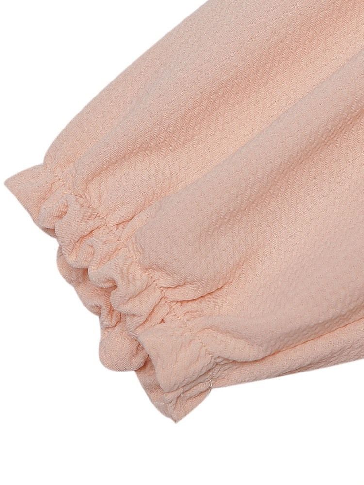 Vanlig Kortärmad Fyrkantig Hals Sommar Västerländsk T-Shirt För Kvinnor