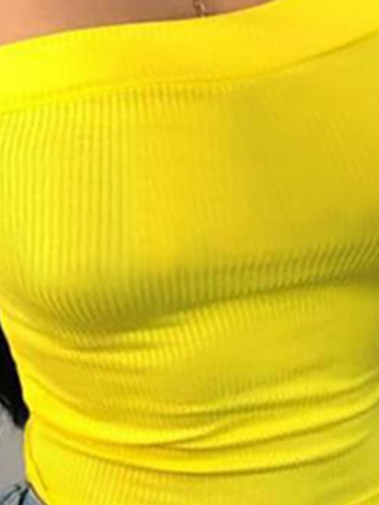 Vanlig Standard Off Shoulder Sexig T-Shirt