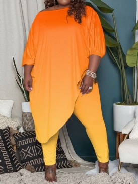 Asymmetriska Byxor Gradient Pullover Pencil Byxor I Två Delar