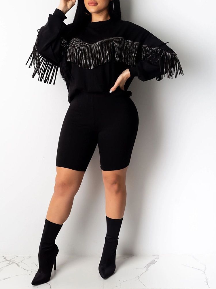 Casual Tofs Tvådelade Set