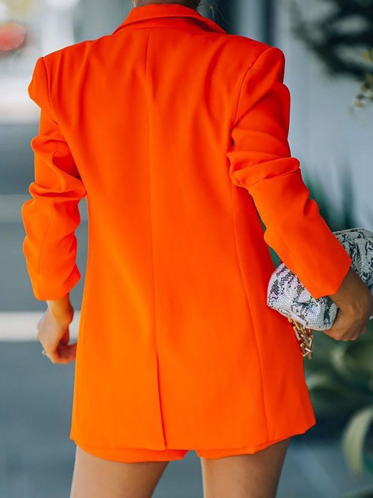 Fashion Pocket Pocket Långärmad Kostym