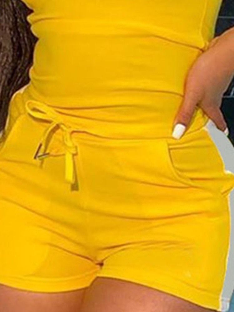 Mode Snörningsshorts Pullover I Två Delar