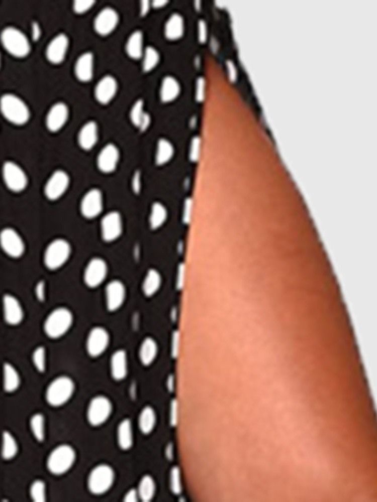 Print Polka Dots Kjol Pullover Dam Tvådelad Set